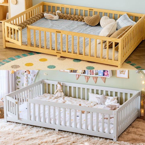 Kids floor bed - w/, guardrails
