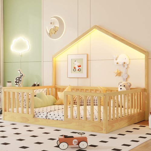 Full size floor bed fence - size,