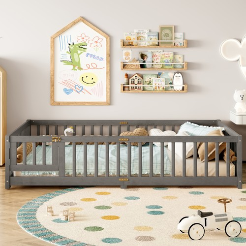 Queen floor bed guardrails - queen,